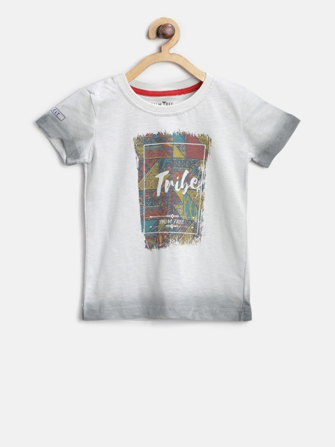 

Palm Tree Boys Grey Printed Round Neck T-shirt