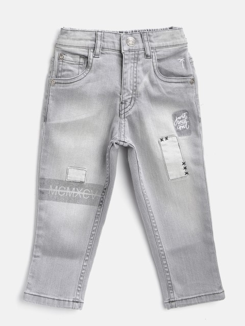 

Palm Tree Boys Grey Mid-Rise Clean Look Stretchable Jeans