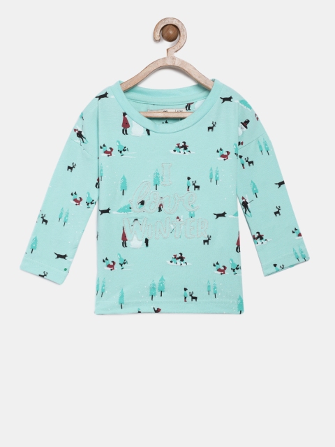 

Palm Tree Girls Blue Solid Top