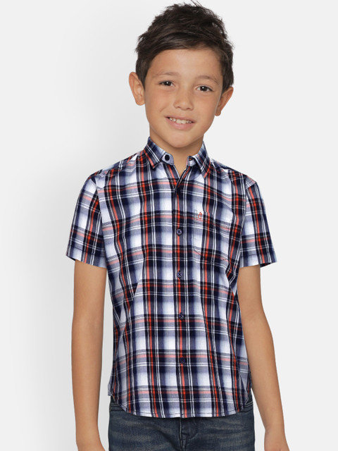 

Gini and Jony Boys Grey & Black Regular Fit Checked Casual Shirt