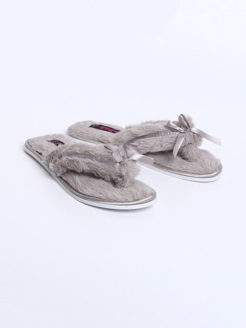 

Ginger by Lifestyle Women Grey Solid Room Slippers