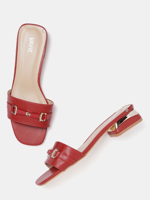 

Lavie Women Red Solid Open Toe Flats