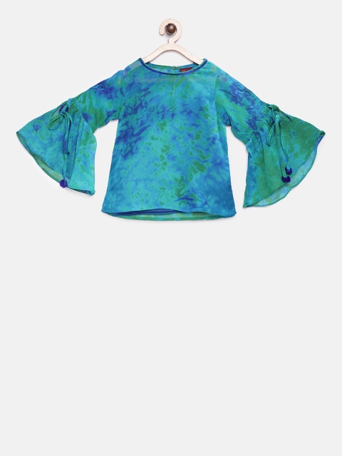 

Twisha Girls Blue Printed Top