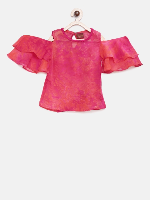 

Twisha Girls Pink Printed Top