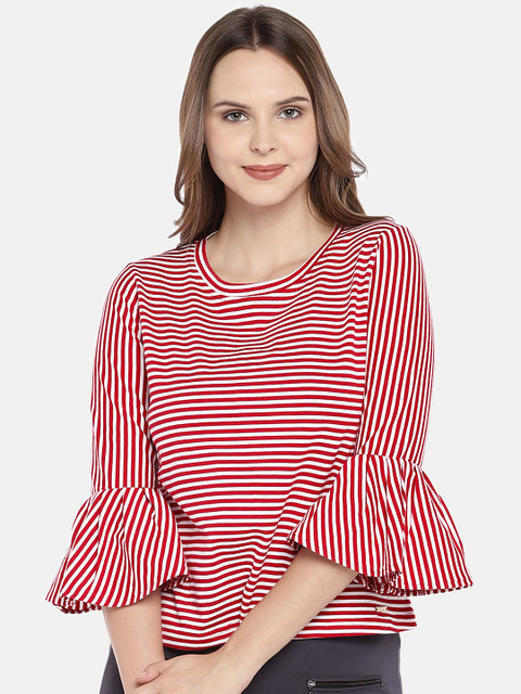 

Manola Women Red & White Striped Top