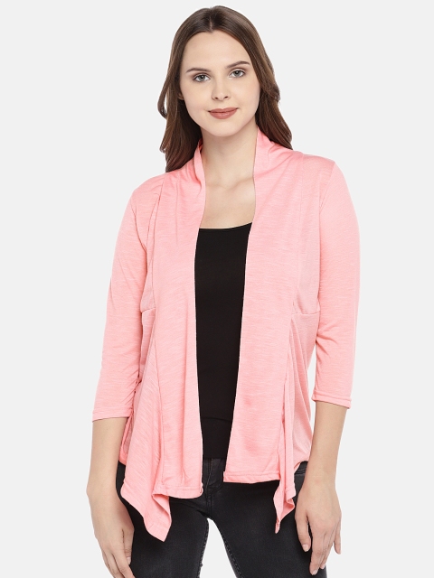 

Manola Pink Solid Open Front Shrug