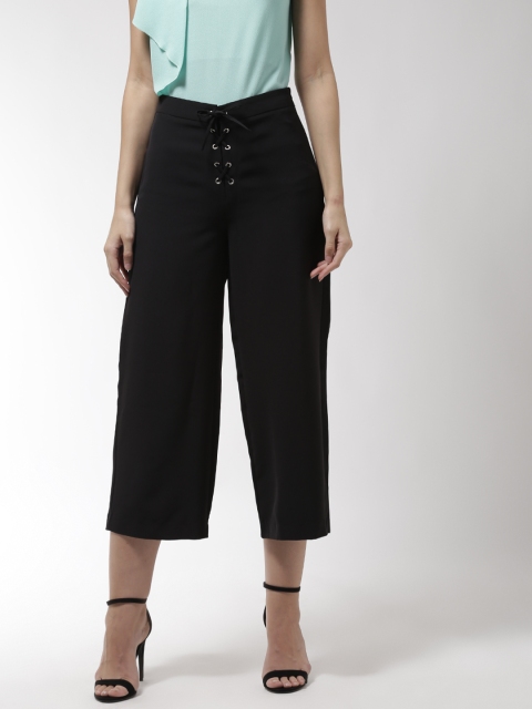 

Madame Women Black Regular Fit Solid Culottes
