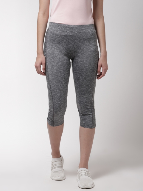 

Madame Women Grey Melange Solid 3/4th Tights