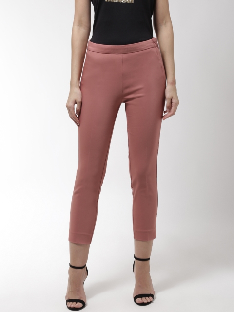 

Madame Women Dusty Pink Solid Treggings
