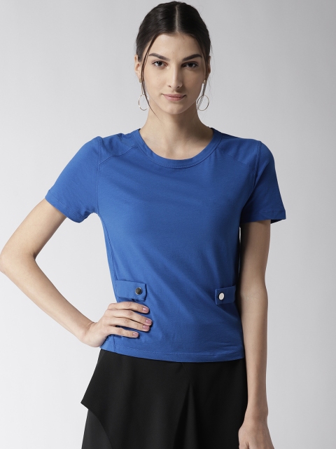 

Madame Women Blue Solid Top