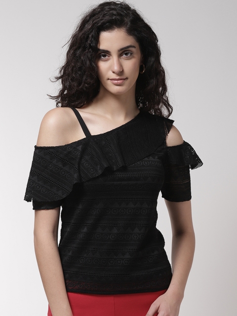 

Madame Women Black Lace Top