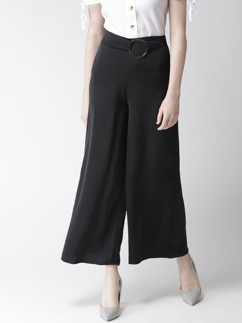 

Madame Women Black Solid Straight Palazzos