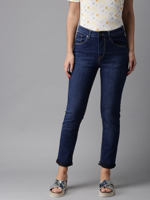 

Moda Rapido Women Blue Skinny Fit High-Rise Clean Look Stretchable Jeans