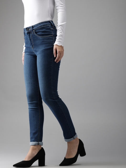 

Moda Rapido Women Blue Skinny Fit High-Rise Clean Look Stretchable Jeans