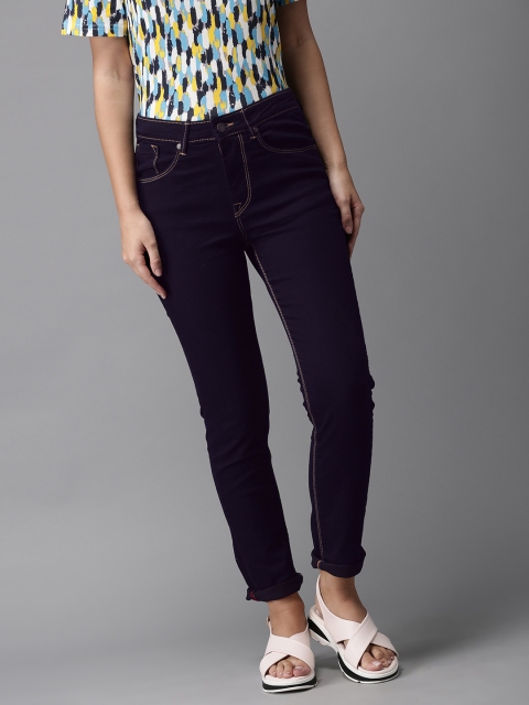 

Moda Rapido Women Blue Skinny Fit High-Rise Clean Look Stretchable Jeans