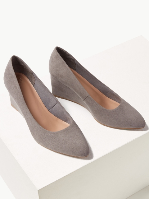 

Marks & Spencer Women Grey Solid Pumps