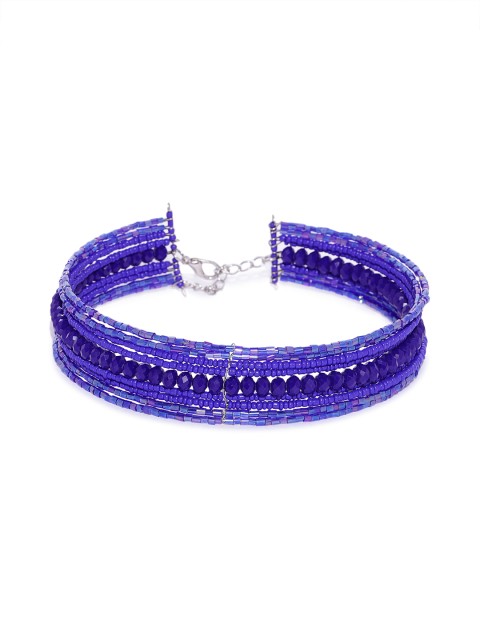 

Golden Peacock Blue Choker Necklace