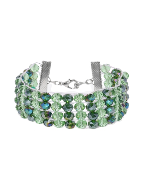 

Golden Peacock Green Alloy Multistrand Bracelet