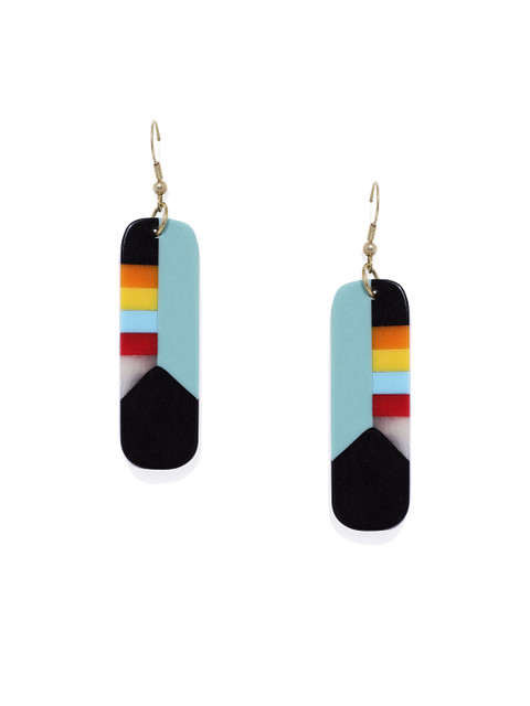 

Golden Peacock Multicoloured Quirky Drop Earrings, Multi