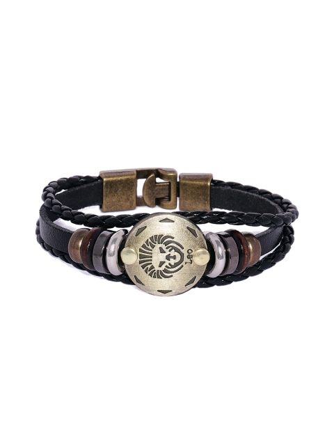 

Golden Peacock Unisex Black Alloy Bangle-Style Bracelet