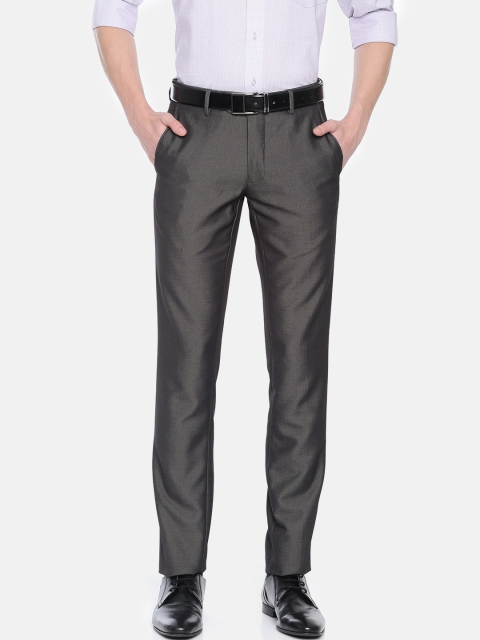 

Van Heusen Men Grey Skinny Fit Solid Formal Trousers