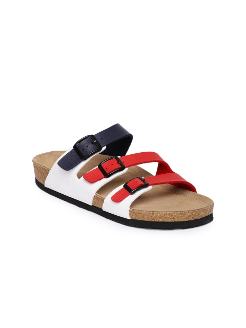 

Ruosh Women Navy Blue Colourblocked Open Toe Flats