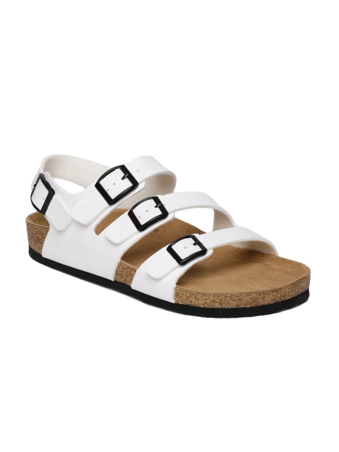 

Ruosh Men White Leather Sandals