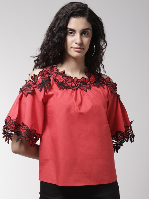 

Madame Women Red Solid Top