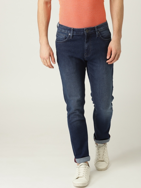 

United Colors of Benetton Men Navy Blue Skinny Fit Mid-Rise Clean Look Stretchable Jeans