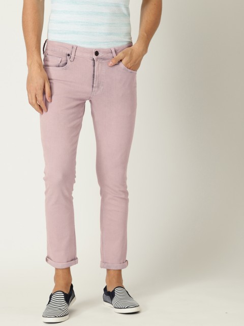 

United Colors of Benetton Men Mauve Skinny Fit Mid-Rise Clean Look Stretchable Jeans