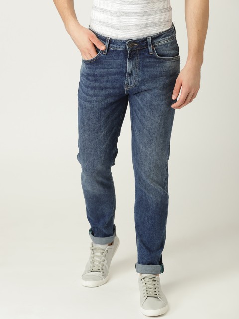 

United Colors of Benetton Men Blue Tapered Fit Mid-Rise Clean Look Stretchable Jeans