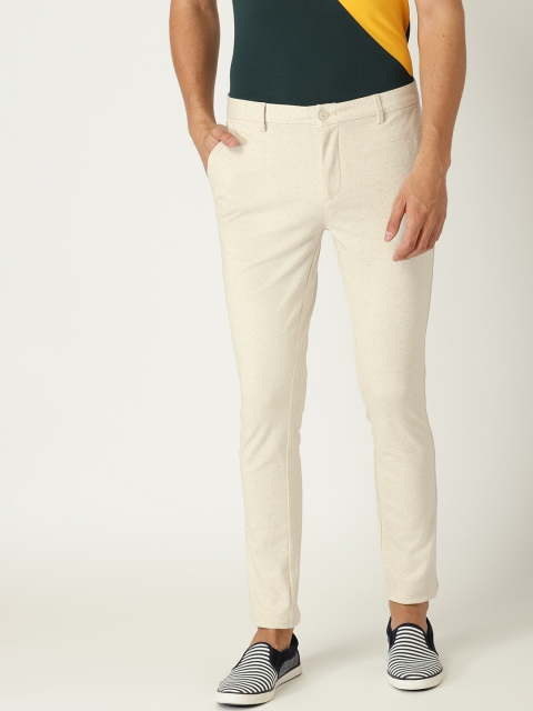 

United Colors of Benetton Men Beige Slim Fit Solid Chinos