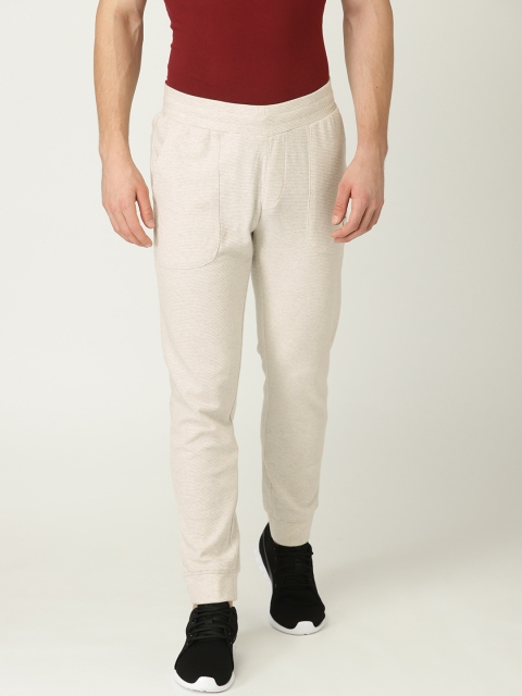 

United Colors of Benetton Men Off-White Regular Fit Solid Joggers