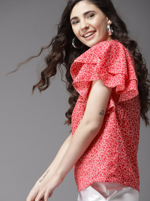 

HERE&NOW Women Pink Printed Top