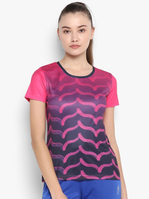 

Alcis Women Pink Rajasthan Royals Printed Round Neck Rajasthan Royals T-shirt