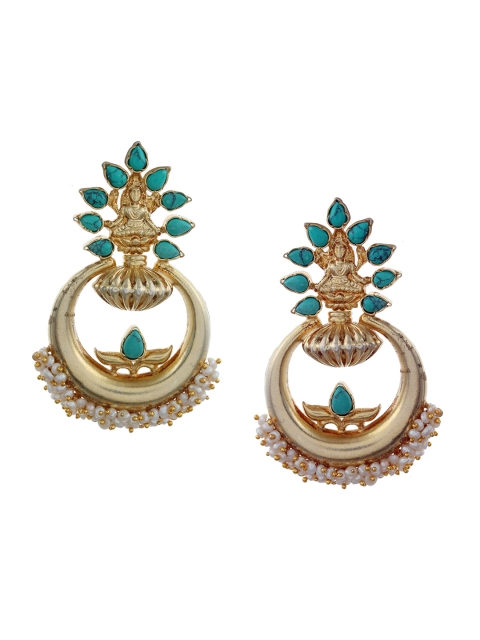 

Silvermerc Designs Gold-Plated & Handcrafted Circular Drop Earrings