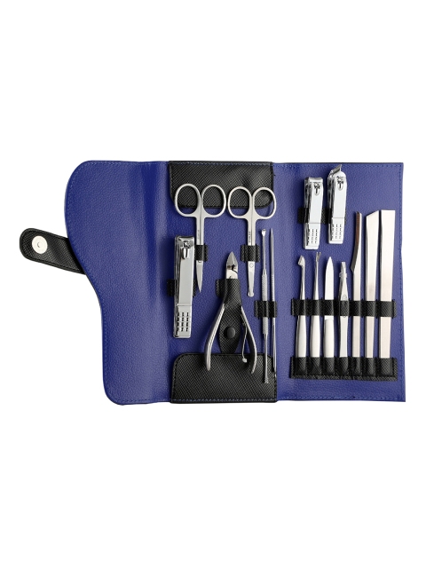 

Foolzy Set of 15 Tools Manicure Pedicure Set, Blue
