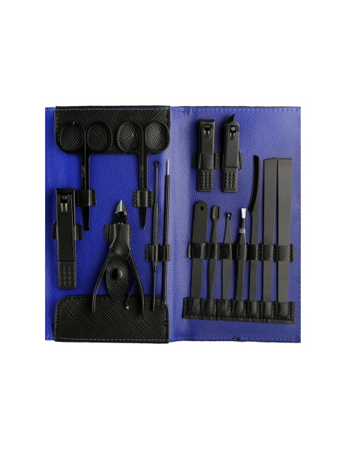 

Foolzy Set of 15 Tools Manicure Pedicure Set, Blue