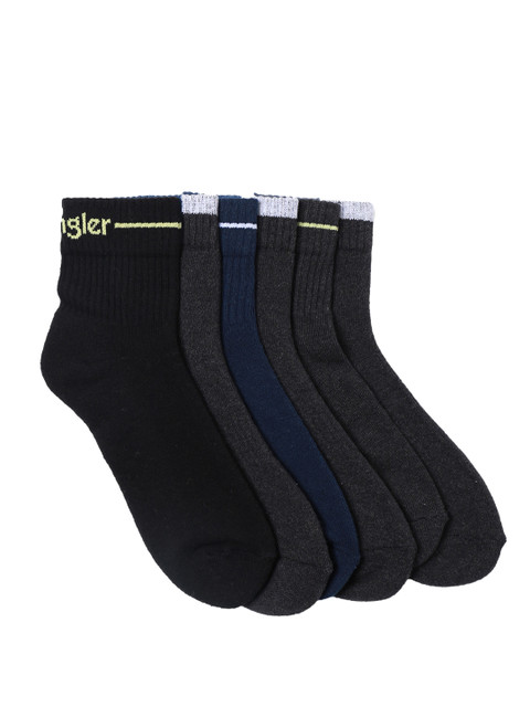 

Wrangler Men Pack of 6 Solid Assorted Ankle-Length Socks