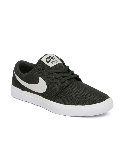 

Nike Unisex Olive Green SB PORTMORE II ULTRALIGHT Skateboarding Shoes