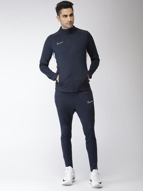 

Nike Men Navy Blue Standard Fit ACDMY Solid Dri-Fit Football Track Suit