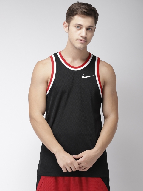 

Nike Men Black Solid AS M DRY CLASSIC Standard Fit Jersey T-shirt