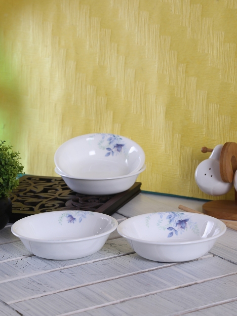 

Corelle White Printed Pack of 6 Soup Bowl Glass Set