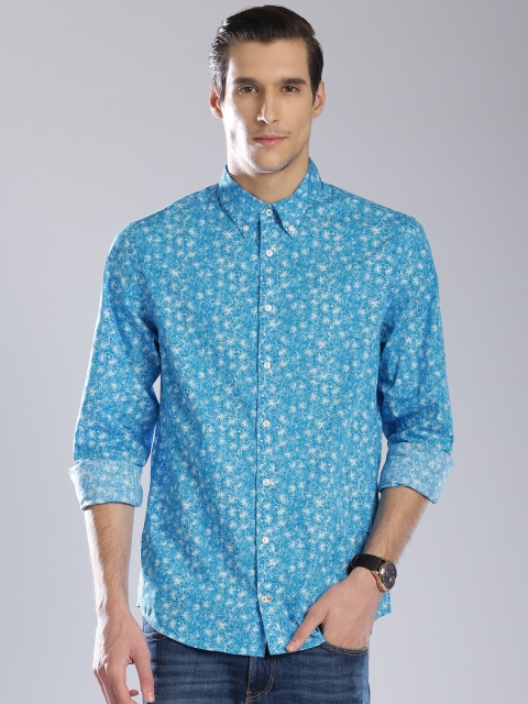 

Tommy Hilfiger Blue Printed New York Fit Casual Shirt