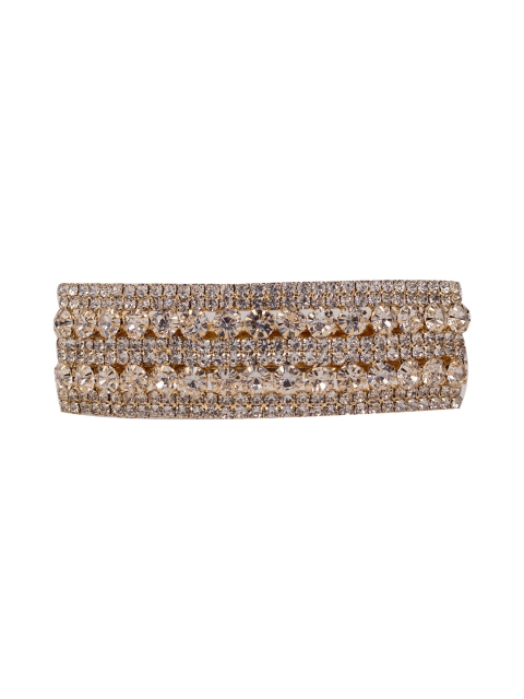 

Golden Peacock Gold-Plated Embellished French Barrette