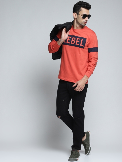 

DILLINGER Men Coral Printed Round Neck T-shirt
