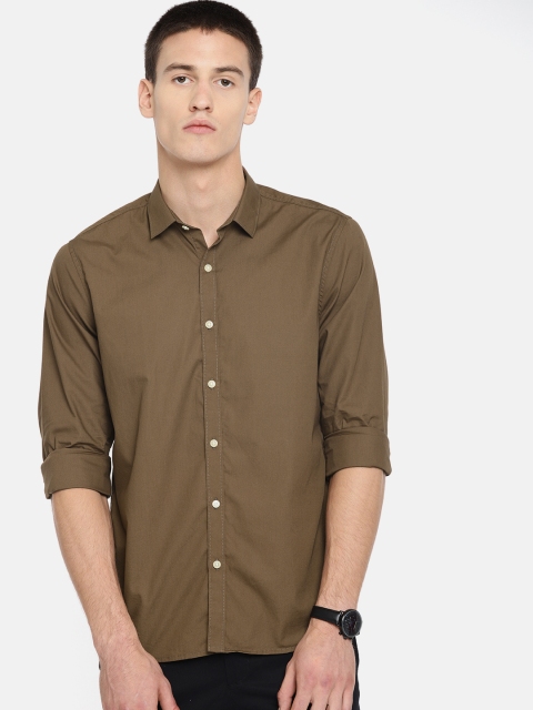 

INVICTUS Men Brown Slim Fit Solid Casual Shirt