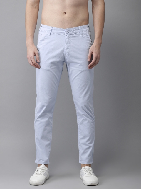 

HERE&NOW Men Blue Slim Fit Solid Chinos