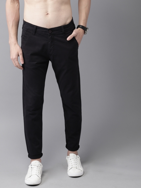 

HERE&NOW Men Black Slim Fit Solid Chinos