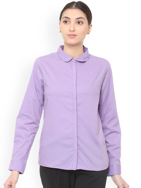 

Van Heusen Woman Purple Regular Fit Solid Casual Shirt